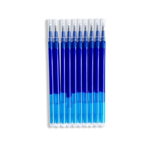 Lot de 10 recharges stylo gel effaçable (bleu)