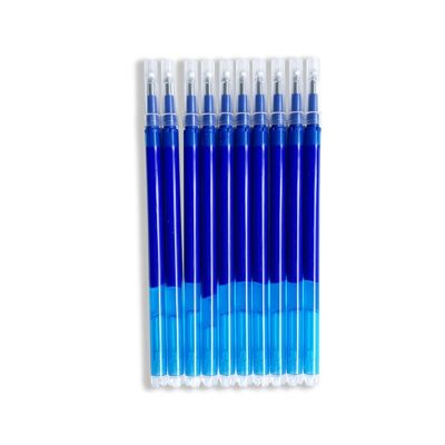 Juego de 10 recambios borrables para bolígrafos de gel (azul)