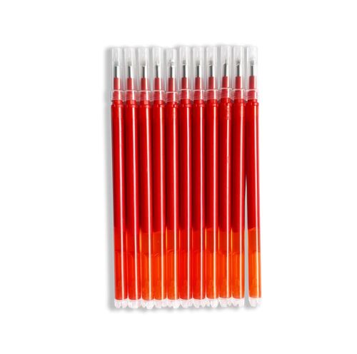 Lot de 10 recharges stylo gel effaçable (rouge)