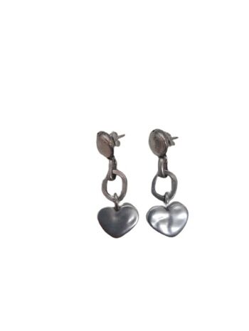 Boucles d'oreilles coeur longues irrégulières 1