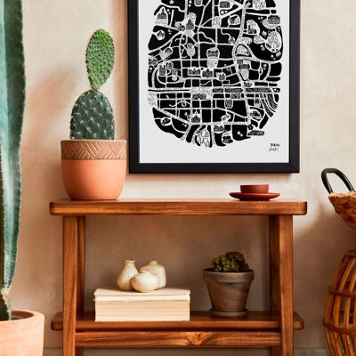 Poster Plan de Ville - RENNES - City Map