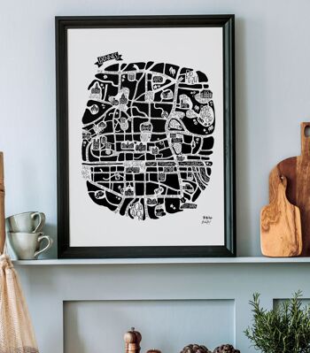 Poster Plan de Ville - RENNES - City Map 50x70cm 2