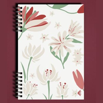 Carnet réutilisable - Format A5 - Les fleurs du bien - Kit accessoires inclus 2