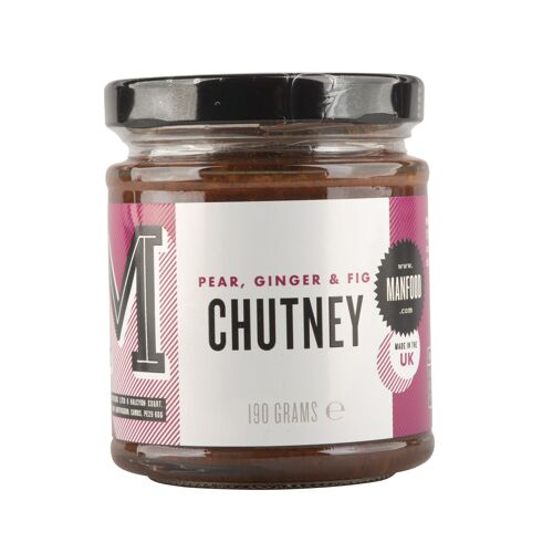 Manfood Pear, fig & cardamom chutney 190g