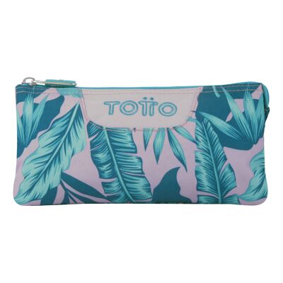 Estuche escolar tres compartimentos plantas tropicales - Tablero