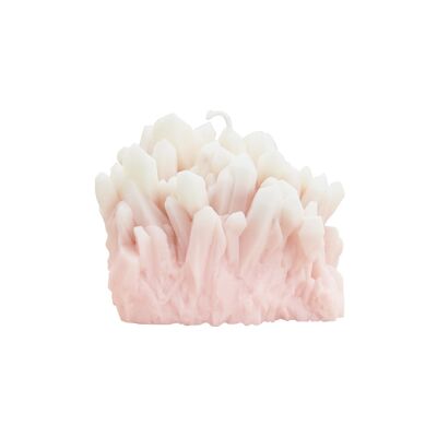 Bougie en cire de soja "pierre gemme" quartz rose