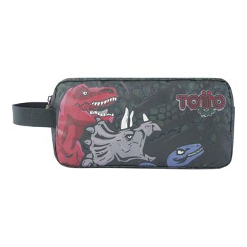 Trousse scolaire deux compartiments - T-Rex 1