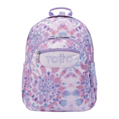 Mochila escolar adaptable a carro rosa tye dye - Acuareles