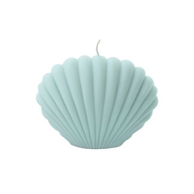 Soy wax candle "Shell" mint blue