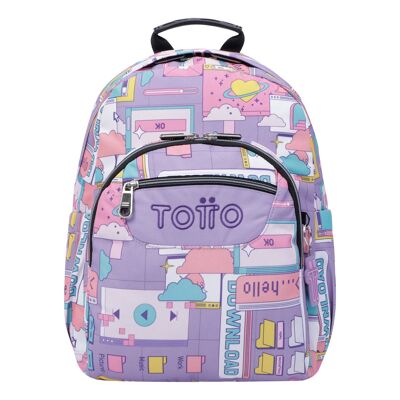 Mochila escolar morado ciber - Gommas