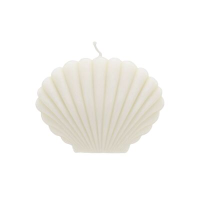 Soy wax candle "Shell" ivory white
