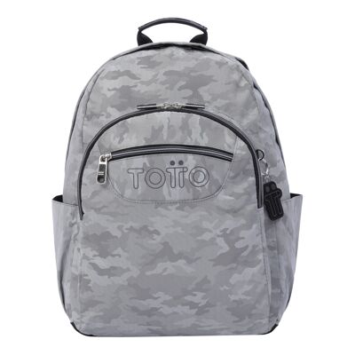 Mochila escolar para portátil 14 gris camuflaje - Acuarel