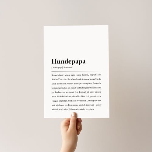 Hundepapa Definition DIN A4 Poster