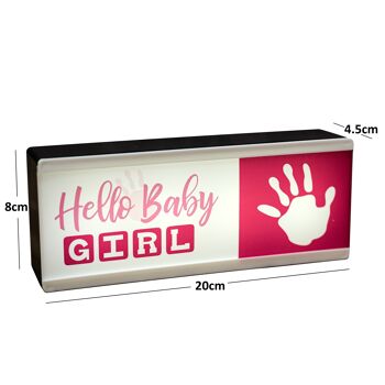Enseigne Lumineuse Hello Baby Girl 2