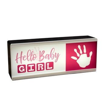 Enseigne Lumineuse Hello Baby Girl 6