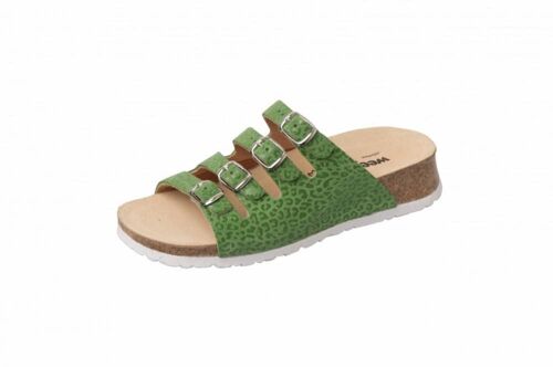Damen Leder-Biopantolette, bequeme Keilsohle (SKU: 11460-75)