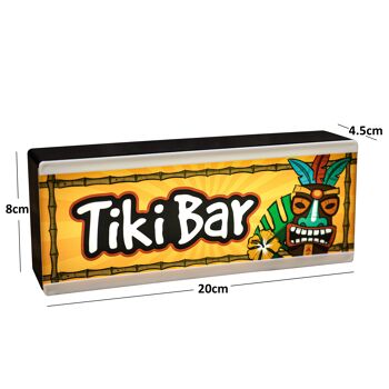 Enseigne de chambre lumineuse Tiki Bar 2