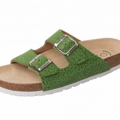 classic leather mules for women (SKU: 41110-75) - green