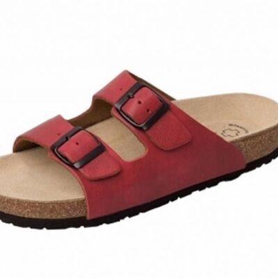 classic leather mules for women (SKU: 41110-60) - red
