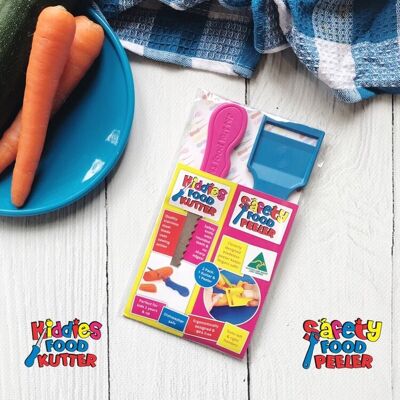 Safety Food Peeler & Kiddies Food Kutter Set