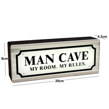 Enseigne de chambre lumineuse Man Cave 2