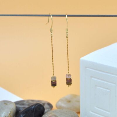 Line tourmaline earrings