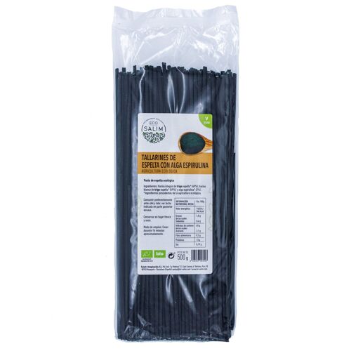 TALLARINES ESPELTA ALGAS ESPIRULINA, 500 Gr