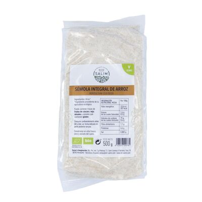 INTEGRAL RICE SEMOLINA, 500 Gr