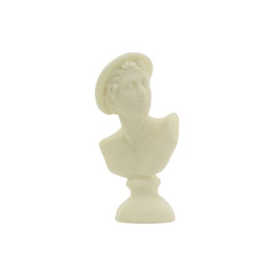 Soy wax candle "David" ivory white