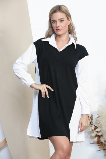Robe style chemise noire 1