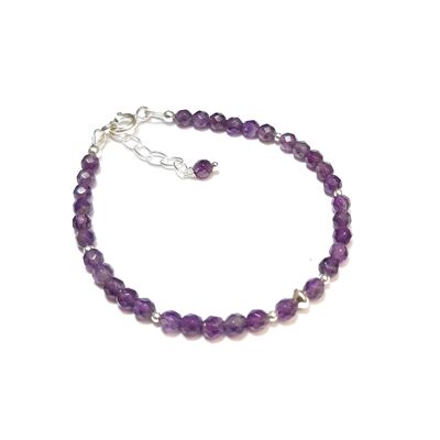 Bracelet in 925 Silver and Amethyst