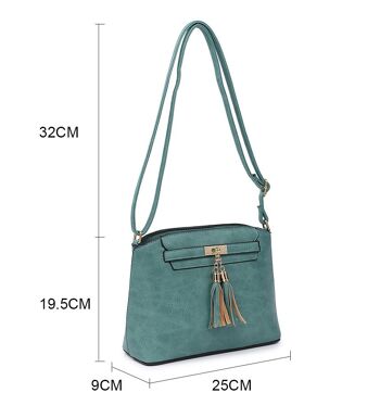 Gland charme femmes sac à bandoulière qualité sac à main principal fermeture éclair sac à bandoulière couleur automne sac avec sangle réglable -A36841m bleu foncé 2