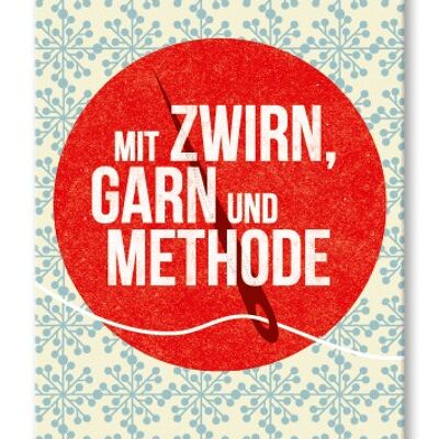 Postkarte, Mit Zwirn, Garn & Methode