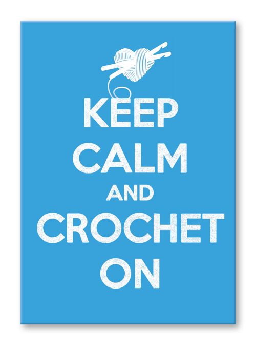 Postkarte englisch, Keep calm and crochet on