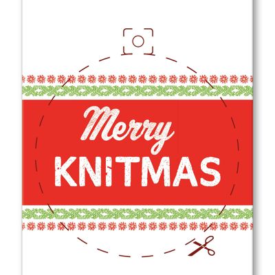 English postcard, Merry Knitmas