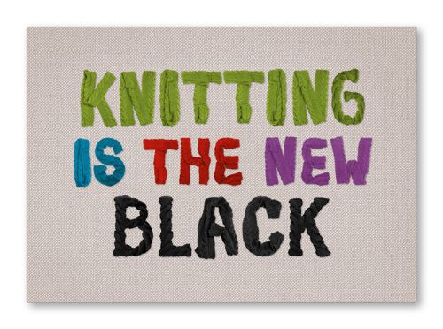 Postkarte englisch, Knitting ist the new black