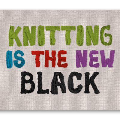 English postcard, Knitting is the new black