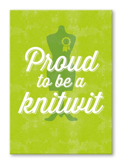 Postkarte englisch, Proud to be a knitwit