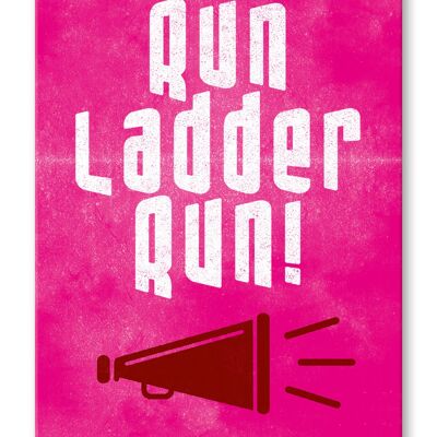 Postkarte englisch, Run ladder run