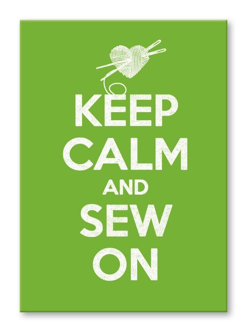 Postkarte englisch, Keep calm and sew on