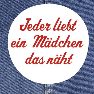 Postkarte, Jeder liebt ein Mädchen das näht.