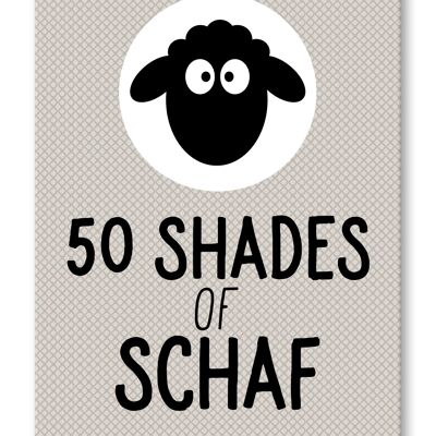 Postkarte, 50 Shades of Schaf