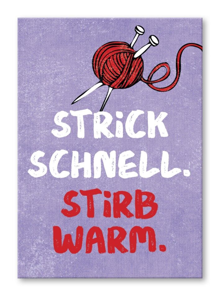 Cartolina, lavora a maglia velocemente. muori caldo