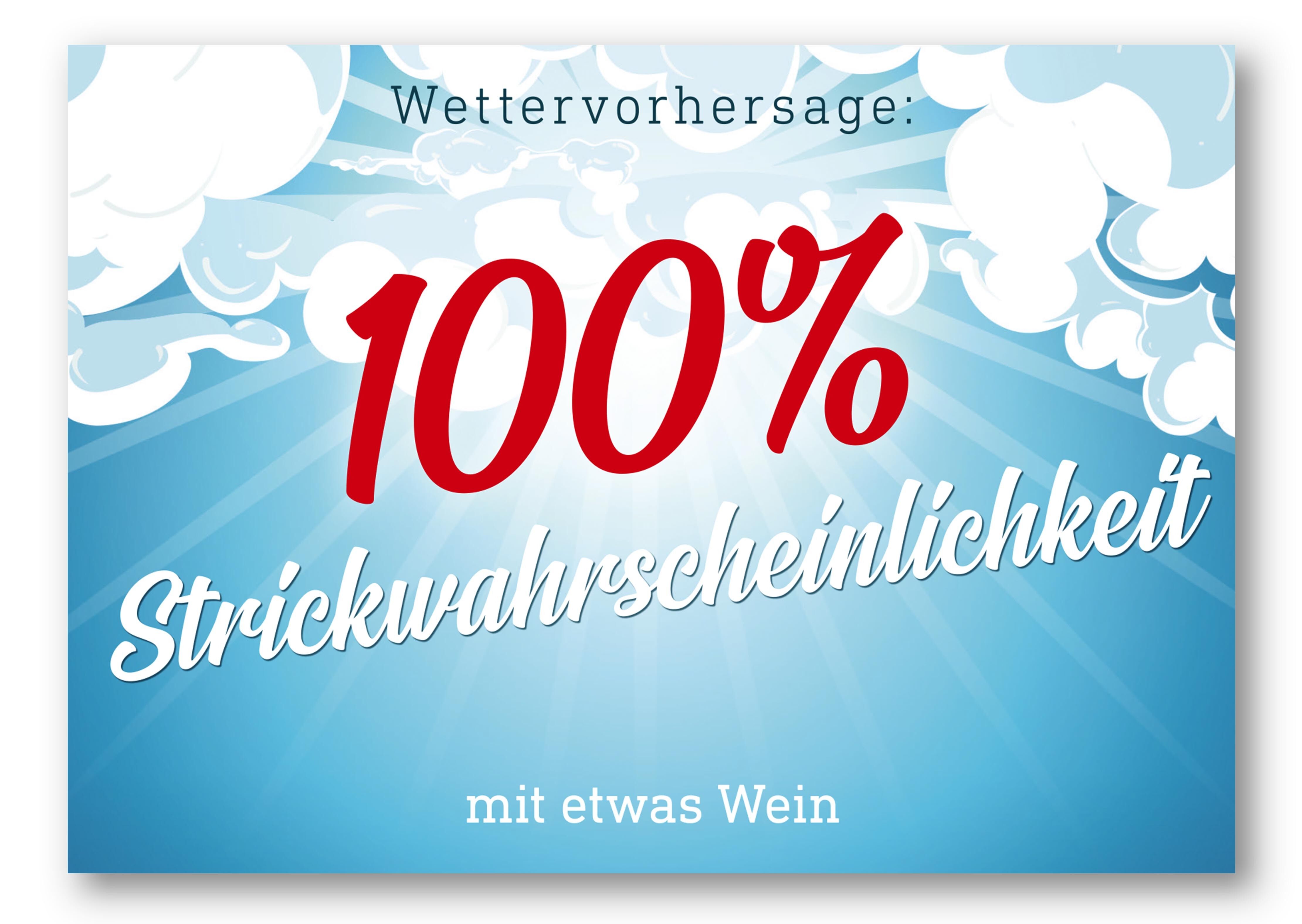 Postkarte, 100% Strickwahrscheinlichkeit