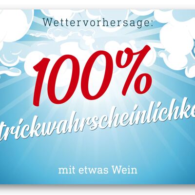 Postkarte, 100% Strickwahrscheinlichkeit