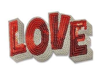 Patch à sequins, LOVE