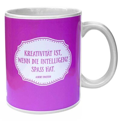 Mug, La creatividad es cuando la inteligencia se divierte.