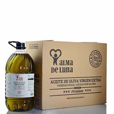 Pack 3 bouteilles d'huile d'olive extra vierge (Premium) 15 litres