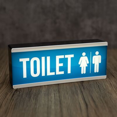 Beleuchtetes Raumschild Toilette