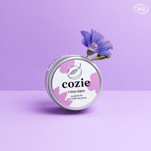 Cozie - Crème légère visage au gel de lin et à l’huile de prune